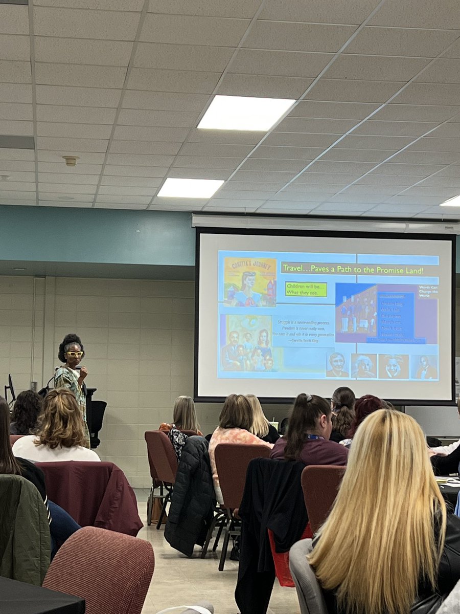 MrsTonyaSimmons's tweet image. Don’t just see the promise land, act &amp;amp;  let your voices be heard! Phenomenal opening keynote by author &amp;amp; speaker @AliceFayeDunca1 School libraries (and their funding) are essential to student success! #ALLibraries #asla23