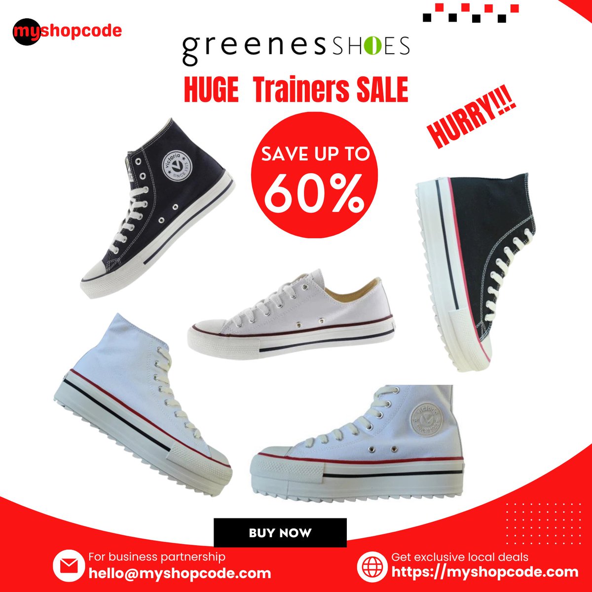 myshopcode's tweet image. Greenesshoes Trainers Sale - Hurry!!! Up to 60% Off. More items are available on the site here greenesshoes.com/collections/sa…
👉 FOR EXCLUSIVE DEALS!! Visit myshopcode.com
👉 Comment if you save using this deal
👉 Price &amp;amp; Availability are subject to change at any moment