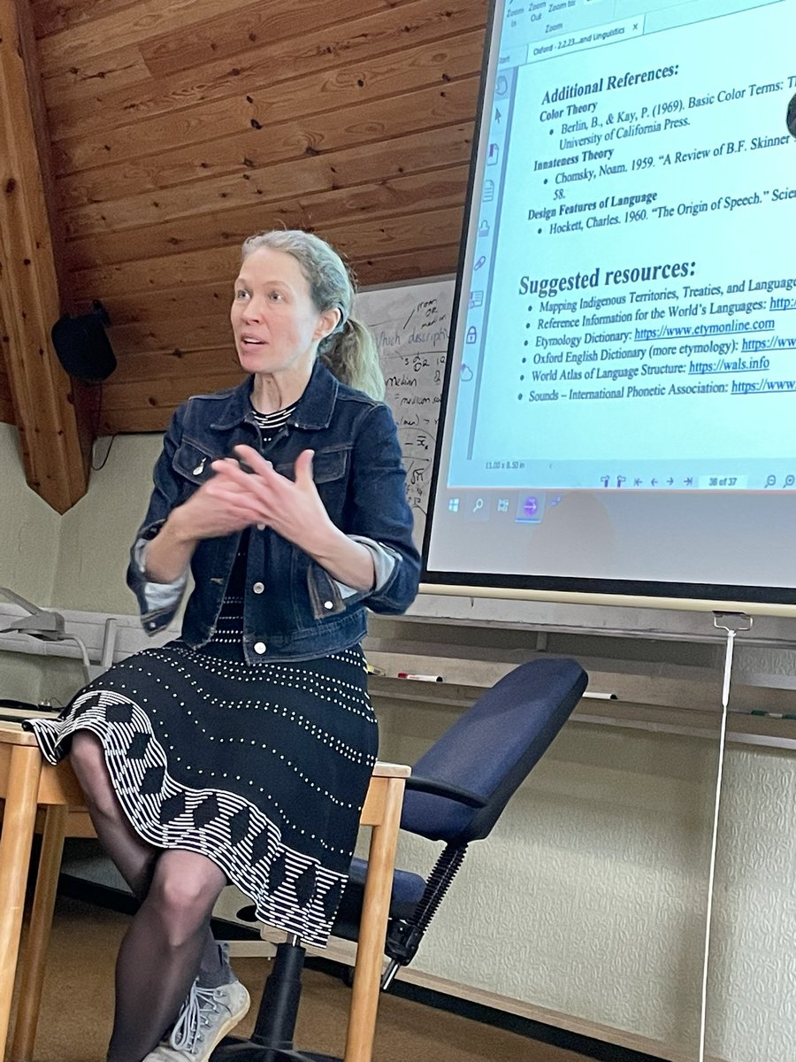 Wonderful lecture by EWA Linguist Dr Karen Park on linguistics and ethnobiology for BA in Human Sciences, Introduction to Ethnobiology course. Thanks Karen from all <a href="/Oxford_HumSci/">Oxford HumanSciences</a> <a href="/agosler/">Andy Gosler, EWA Research Director</a> <a href="/OxfordBiology/">Oxford Biology</a>