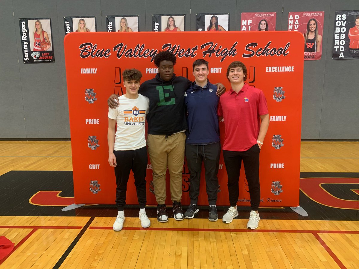 coachkoerk's tweet photo. Congratulations to these guys!Impressive players that made our program better but even better human beings. Can’t wait to watch them at @pennfootball @EasternMichU @KU_Football @BakerU_Football https://t.co/MBqGx3mEIL