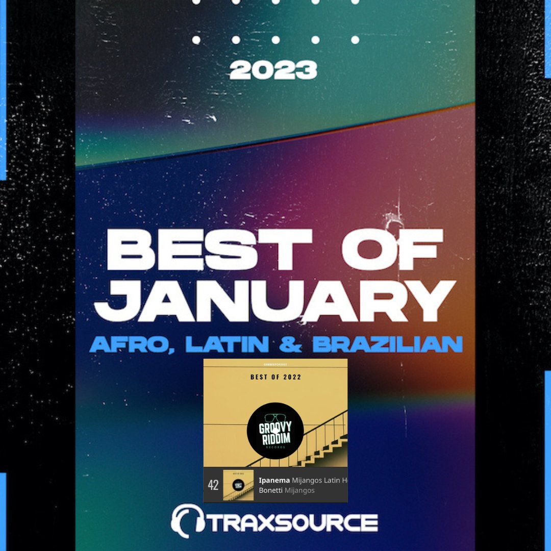 🤩January has been a great month!
'<a href="/Tenobi2/">Tenobi</a> - The Sound That Shook The Ground' (#DylanDebut rmx), 'Da Foot Stall' by Dylan Debut and '<a href="/__Bonetti/">Bonetti</a> - Ipanema' (#Mijangos rmx) are in two 'Best Of January' <a href="/traxsource/">Traxsource</a>'s charts!

📄 traxsource.com/list/143/best-…