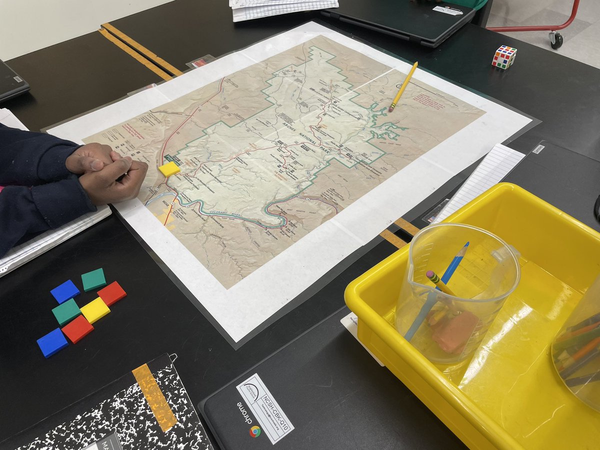 HudsonRTrader's tweet photo. Nothing says studying the National Parks like using physical maps and Google Earth to locate and view specific areas in Arches National Park. #STEM #NPS #Arches @ArchesNPS https://t.co/oNxwgRdDRb