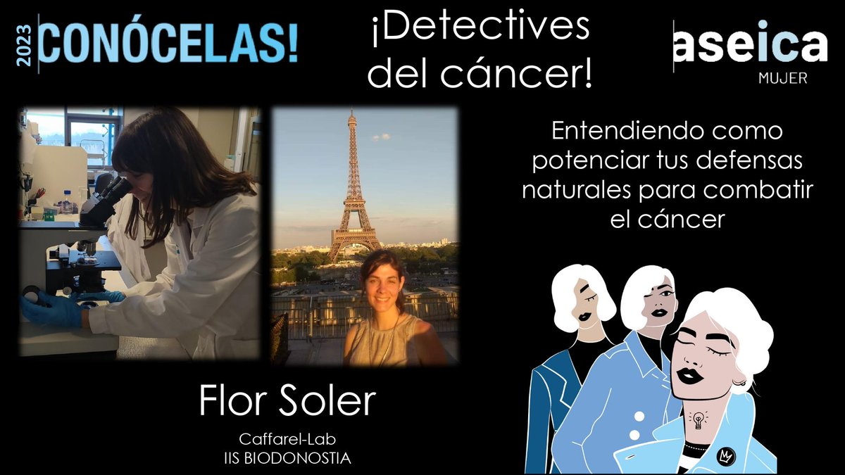 FlorSoler14's tweet photo. Feliz de participar en #CONÓCELAS 2023! Gracias @ASEICAnews por visibilizar a la mujer en ciencia 💪y permitirnos mostrar nuestro trabajo en @Biodonostia 🕵️‍♀️ https://t.co/rlDA63SfFT