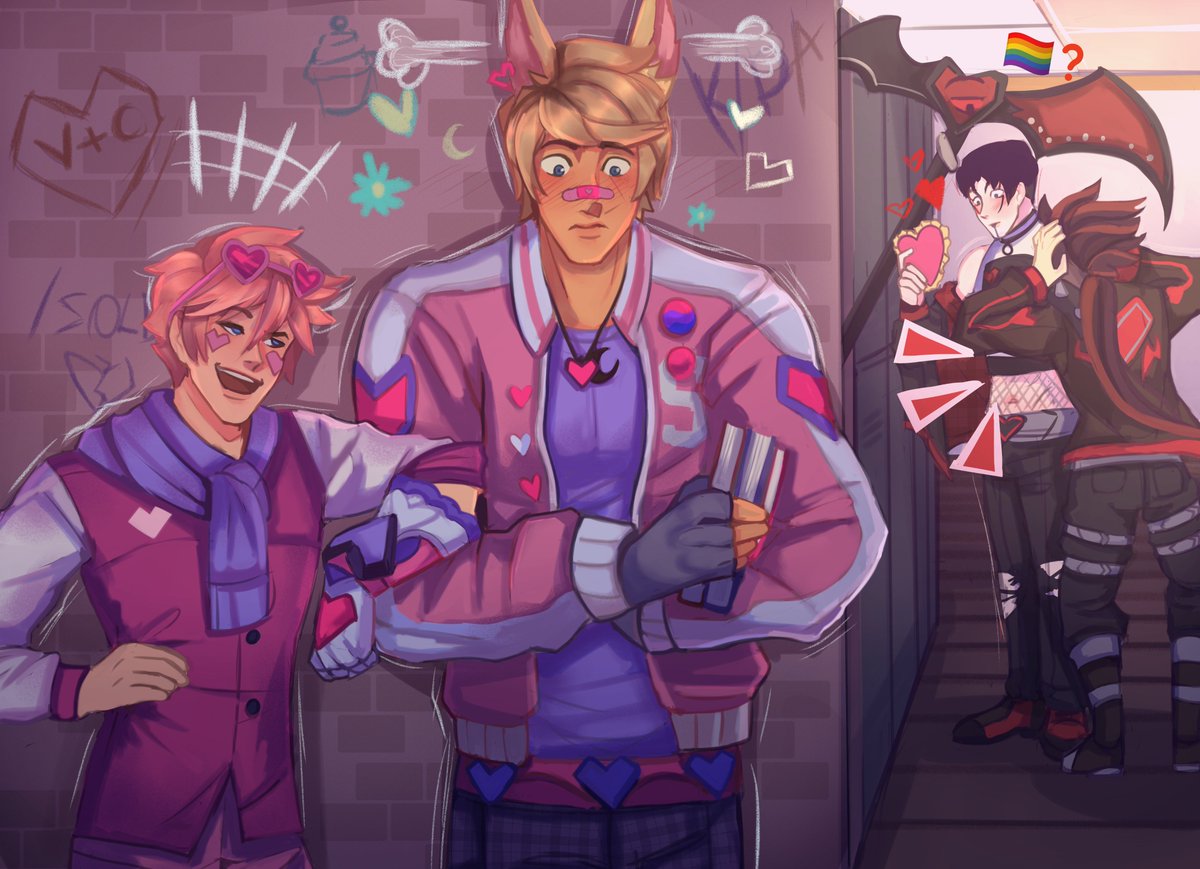 Heartaches and Heartthrobs ❤️🖤 #settphel #aphelios #sett #kayn #ezreal