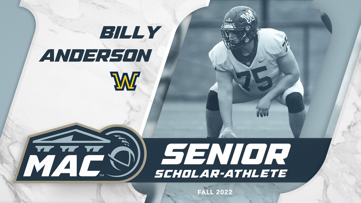 gomacsports's tweet photo. NEWS: @WilkesColonels Billy Anderson is named the 2022 MAC Football Senior Scholar-Athlete!

#MACfb #BringYourBest 

📄: https://t.co/1mhkdi2E11 https://t.co/ftYLaCH4vs