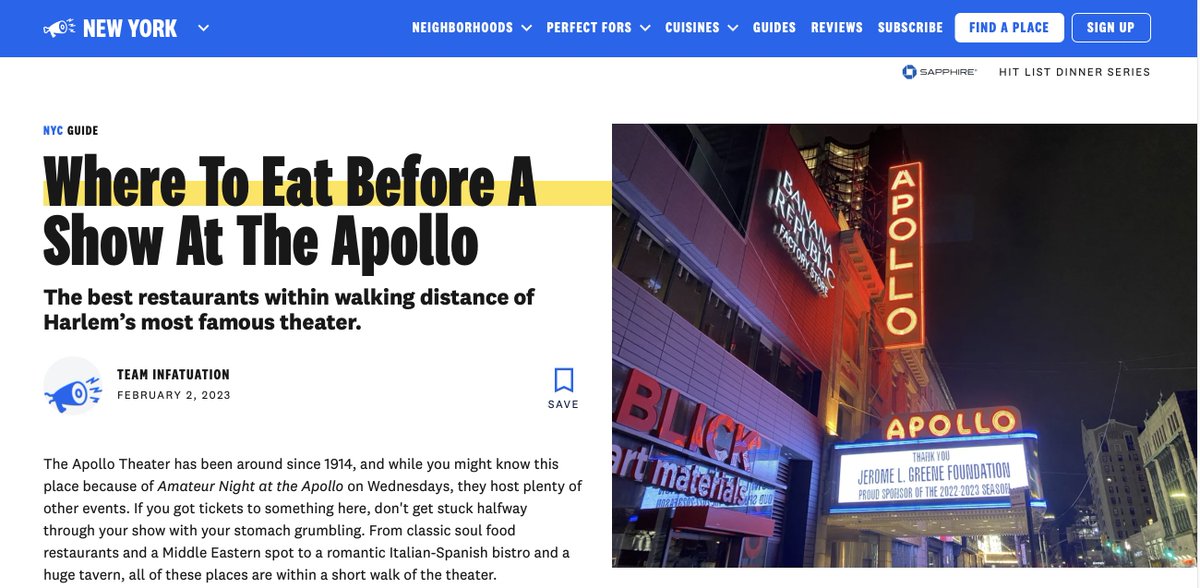 Thanks for the love <a href="/infatuation/">The Infatuation</a>! 

#HarlemWorld, is your fave on this list?? 
theinfatuation.com/new-york/guide…