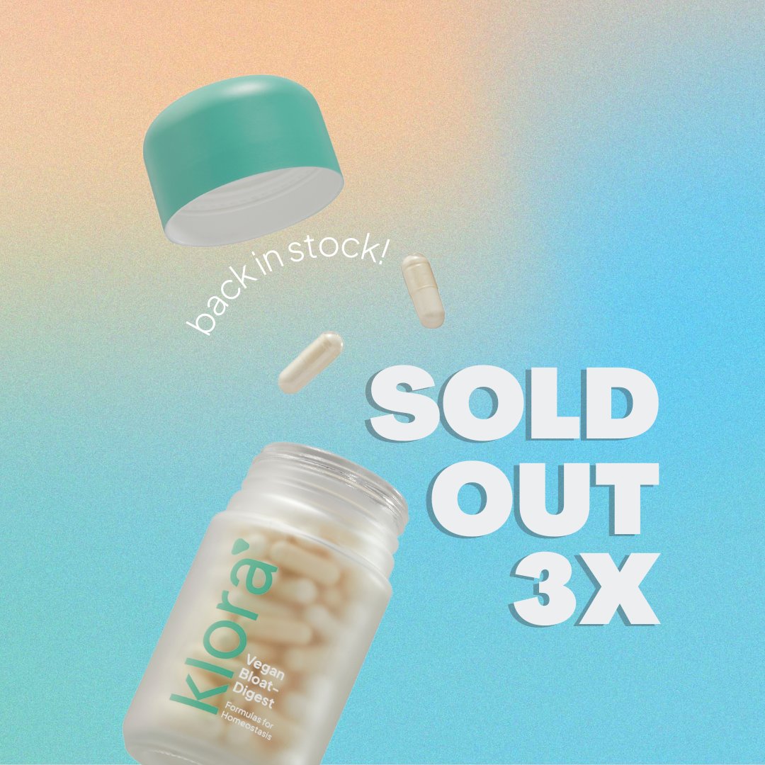 getklora's tweet image. BACK IN STOCK!
⁠
Our Bloat Digest has SOLD OUT 3 times... 🤯 and it is now back in stock!
⁠
HURRY, get it while you can at getklora.com!