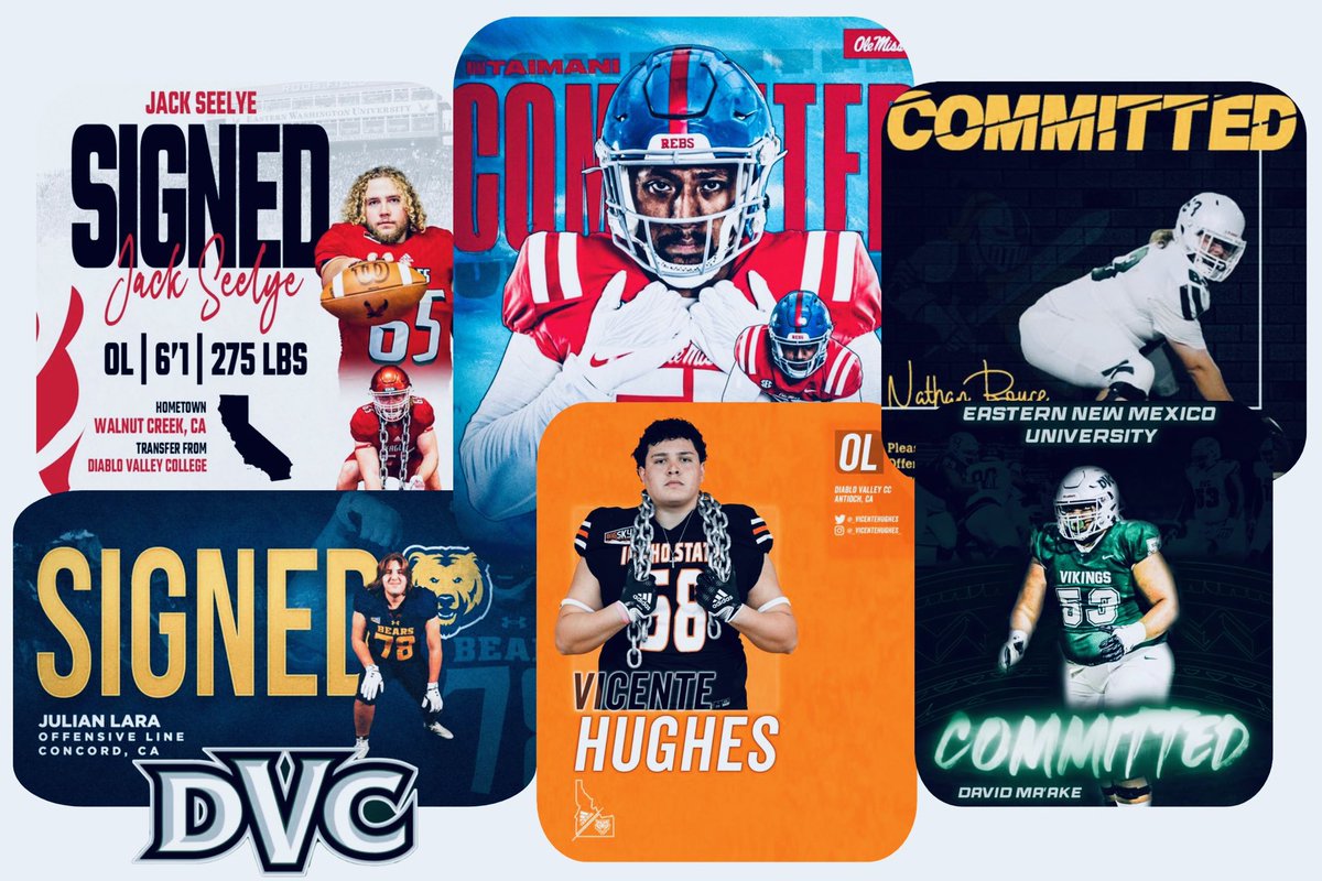 DVC_oline's tweet photo. 6, YES 6 DVC Olinemen scholar shipped out! So proud of these guys! Now we are looking to reload with top talent!! Who’s next? #allout https://t.co/g44Yqb9W6e