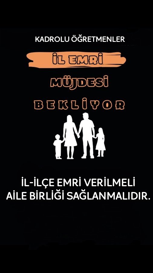 mrvctn11's tweet photo. @yildirimkaya40 @kilicdarogluk @karagozilker @herkesicinCHP Yıllardır beklediğimiz mazeret tayininde yerleştirmemiz olmadı, yılların yorgunluğunu, ayrı kalmışlığını sadece ve sadece il ve ilçe emri giderebilir. Tek isteğimiz aile birliğimiz https://t.co/zJgzs3tfeb