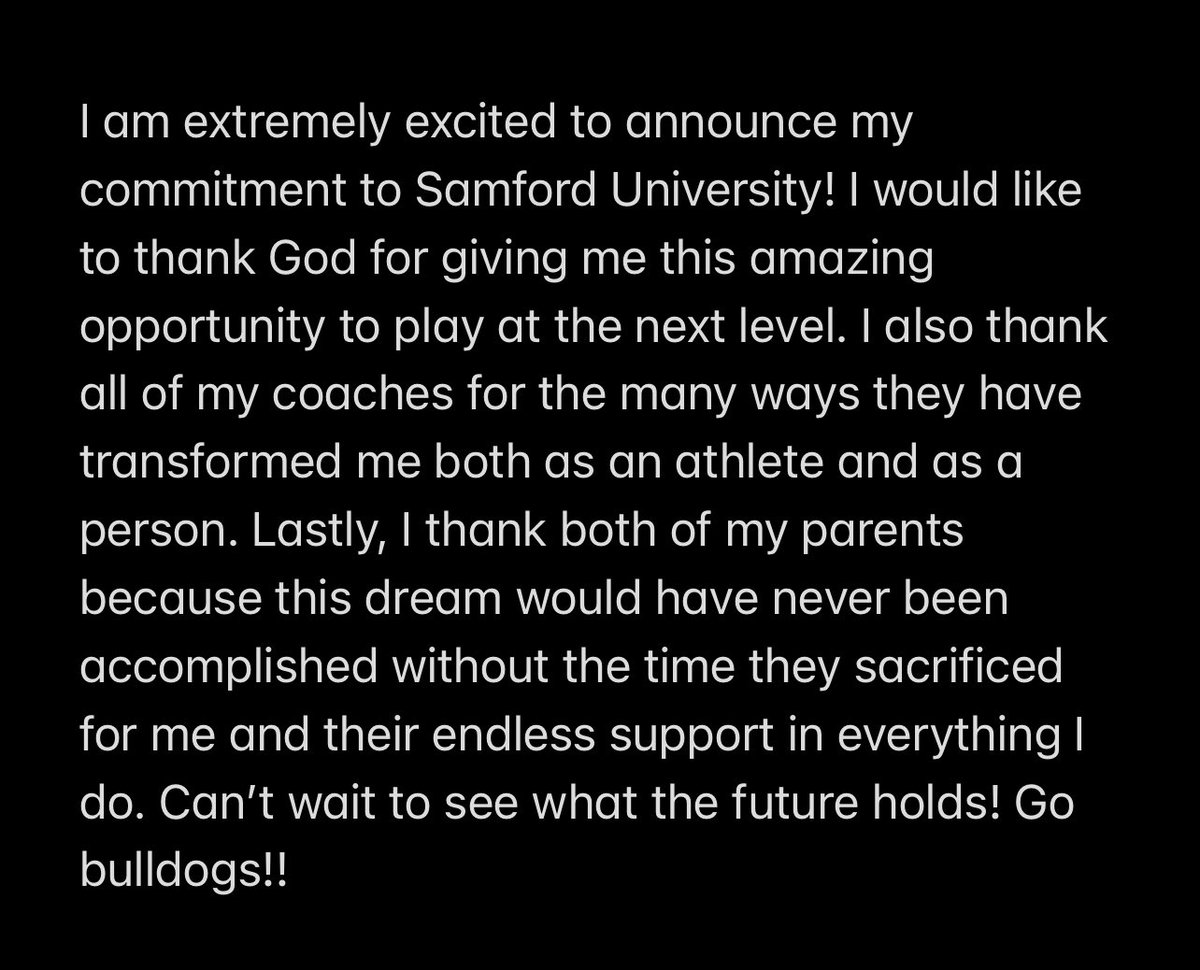 100% COMMITTED!! GO BULLDOGS! 💙❤️ <a href="/CoachKrysl/">Mike Krysl</a> <a href="/HatchAttack1/">Chris Hatcher</a> <a href="/SamfordFootball/">Samford Football</a>