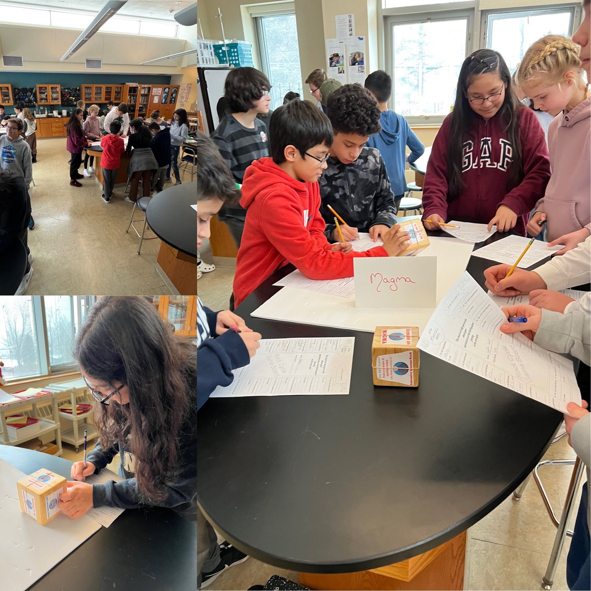 Science6WMS's tweet photo. We’ve been rocking around the rock cycle! We’ve modeled out of clay, starburst and traveled through the cycles ourselves! @brewsterschools @WMS_Principal @MsManguso https://t.co/X78qKcefWW