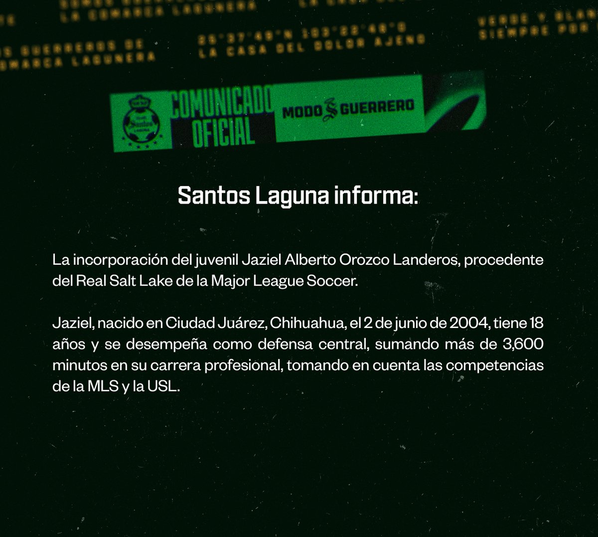 Comunicado | 𝗝𝗮𝘇𝗶𝗲𝗹 𝗢𝗿𝗼𝘇𝗰𝗼 🛡️⚔️ #ModoGuerrero