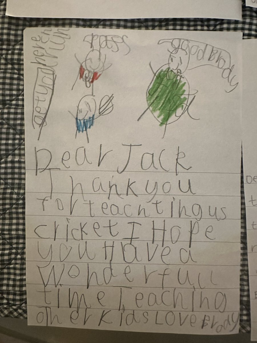 Heartwarming to receive some fantastic messages today from <a href="/LuncartyP/">Luncarty Primary</a> P1/2s after their cricket sessions today 🏏😀. Here are just a few of the brilliant cards I received.