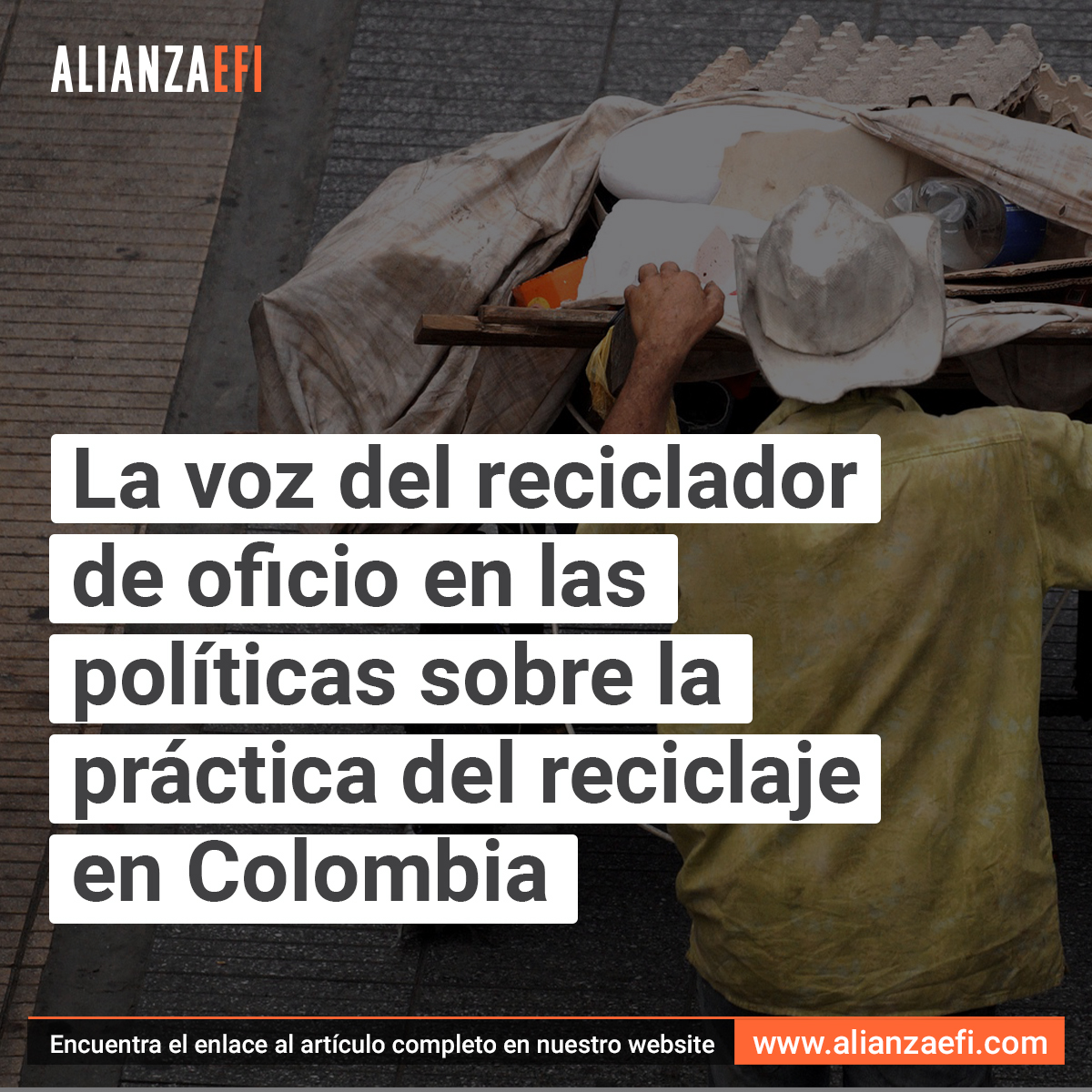 AlianzaEfi's tweet photo. #ArtículoPeriodístico: ¿Será que los #recicladores de oficio pueden definir la forma correcta de hacer su labor?

Reflexionamos acerca del papel que cumplen ellos en la creación de políticas que regulan la labor del reciclaje en el país.

https://t.co/DkgpgRbhrd https://t.co/rkw08UDpzz