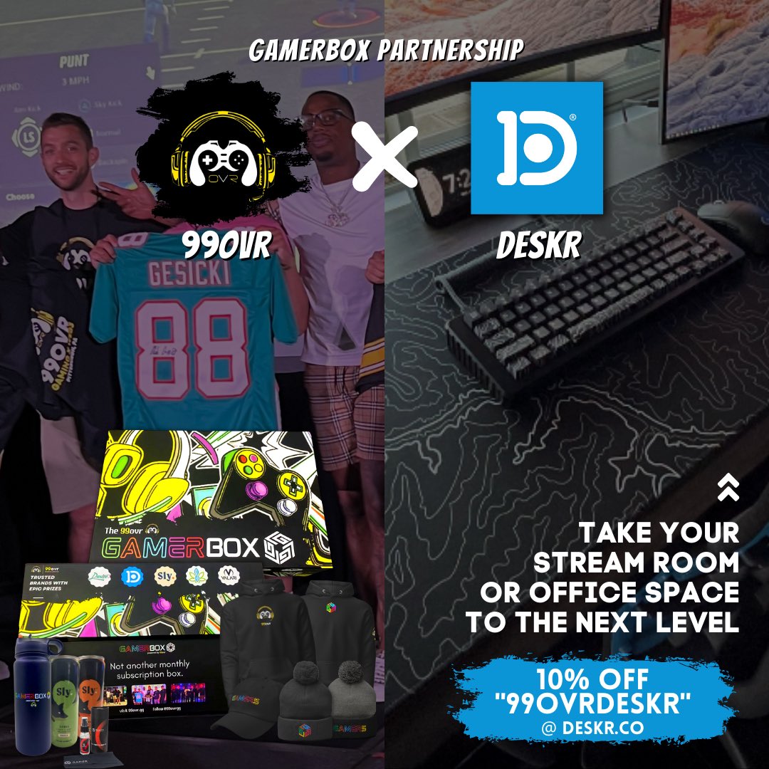 99ovrgg's tweet photo. @99ovrgg 🤝 @Deskr

Teaming up to take your gaming or office set up to the next level!

Grab one of their uniquely crafted desk pads to add personality and character to your workspace

- visit https://t.co/jJeDxY4I3s
- Use the discount code 99OVRDESKR
- Receive 10% off storewide! https://t.co/JlUvsbJIuu