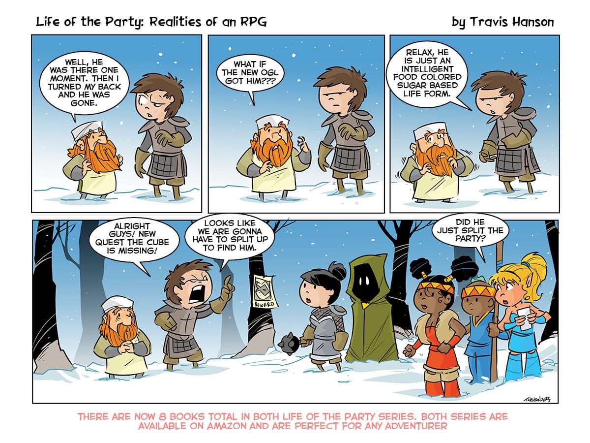 Life of the party 1717 Winter Quests(4/not sure)

New comics always posted mon-friday here in case you missed one. 

#webcomics #cartoons #webtoons #lotp #lifeoftheparty #rpg #rpggames #adventurecomics #patreon