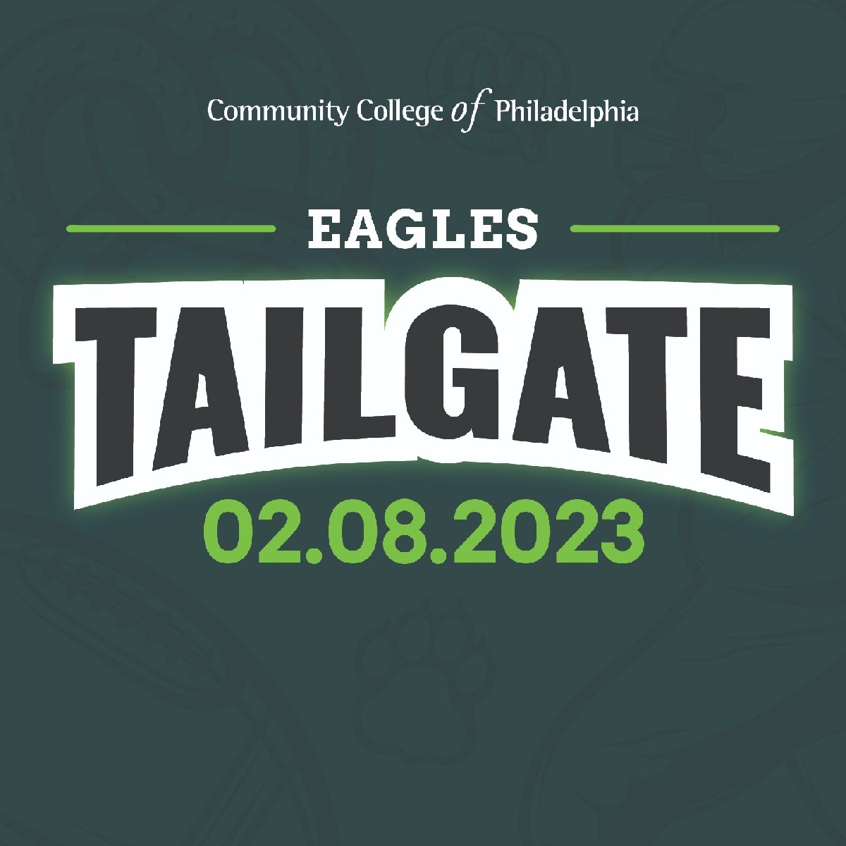 CCPedu's tweet image. LET'S GO EAGLES! 
We're celebrating the @AZSuperBowl bound @Eagles with an  
Eagles Tailgate 
2.8 |2 p.m. |Bonnell
w/ Philly's fav snacks, a pumped playlist &amp;amp; jersey raffles 
Wear your Eagles🦅 gear for the Drip Cam 📸#ccpbirdgang | #ccpvsmcc | #ItsAPhillyThing |  #FlyEaglesFly
