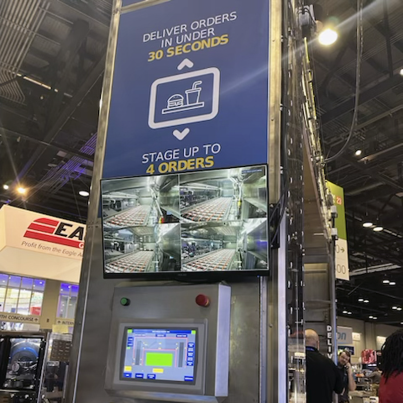 Visit booth #3812 at NAFEM to learn about our automation solutions - such as the Smart Drive-Thru Expansion - that transports orders, to a vehicle from the kitchen in 30 seconds.
Request a meeting here antunes.com/nafem-23/
The Smart Drive-Thru Expansion is at NAFEM.