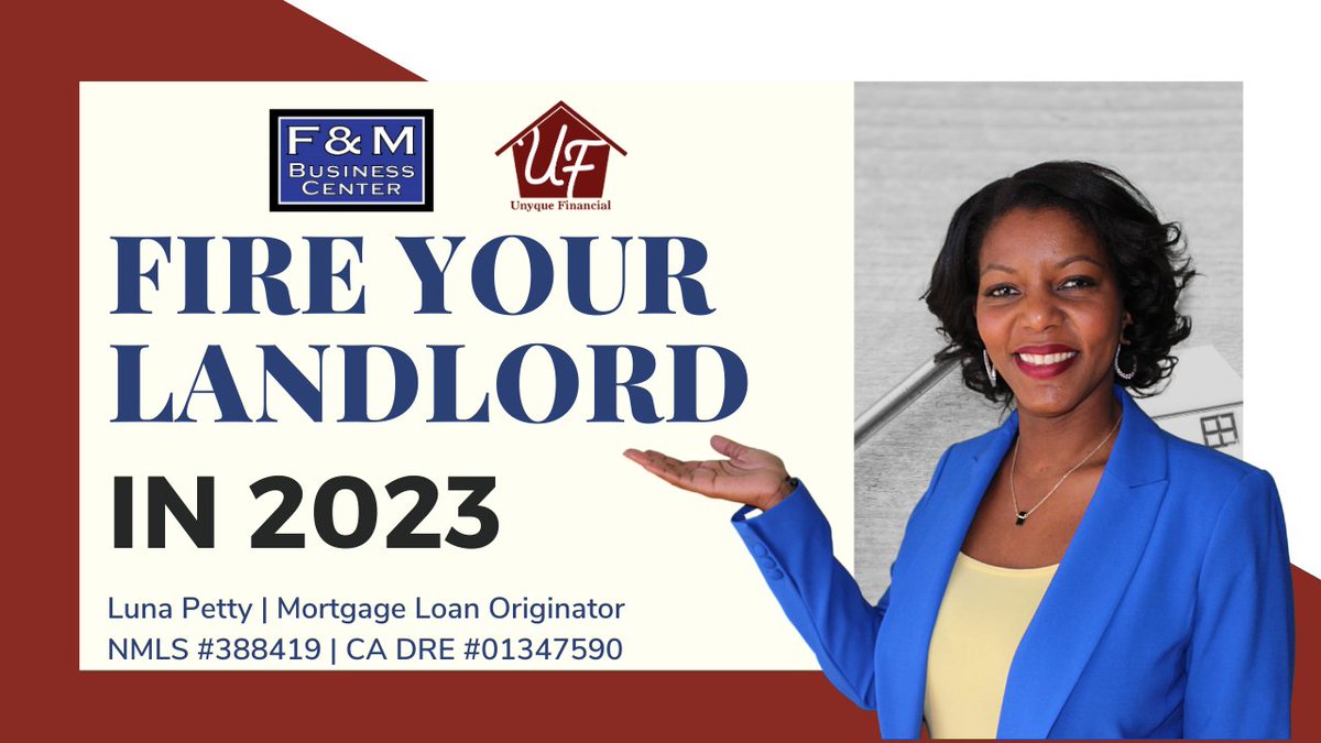 Unyque_FM's tweet photo. Ready to be your own landlord? Make 2023 the year you take your finances into your own hands and pledge to "fire" your landlord: https://t.co/JtbUjmiZtt

Subscribe to my YouTube Channel for more: https://t.co/JV6L6rL6wz

#loan #mortgage #financing #renter #firsttimehomebuyer https://t.co/sr6uNJongf