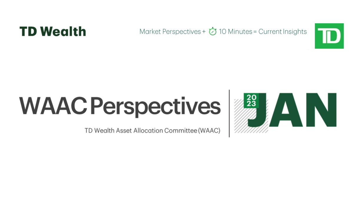 Market expectations are still not sufficiently pricing in slowing economic growth, with volatility likely to remain heightened for global equity markets through to mid-2023. The TD Wealth Asset Allocation Committee offers their January #WAAC perspectives h socialcentre.td.com/t8sNOl