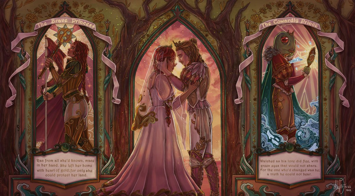 nightfaeses's tweet photo. "You ask why I had loved her,
I ask; how could I not?" ☀

#neverafter #dimension20 #d20 https://t.co/N08fKUwRer