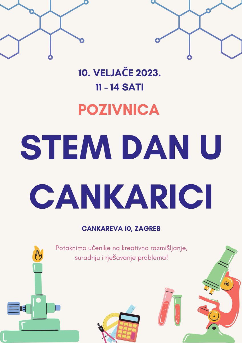 MajaMac's tweet photo. Potaknimo učenike na kreativno razmišljanje, suradnju i rješavanje problema, vidimo se idući petak u Cankarici! https://t.co/jTtAPfE5KC