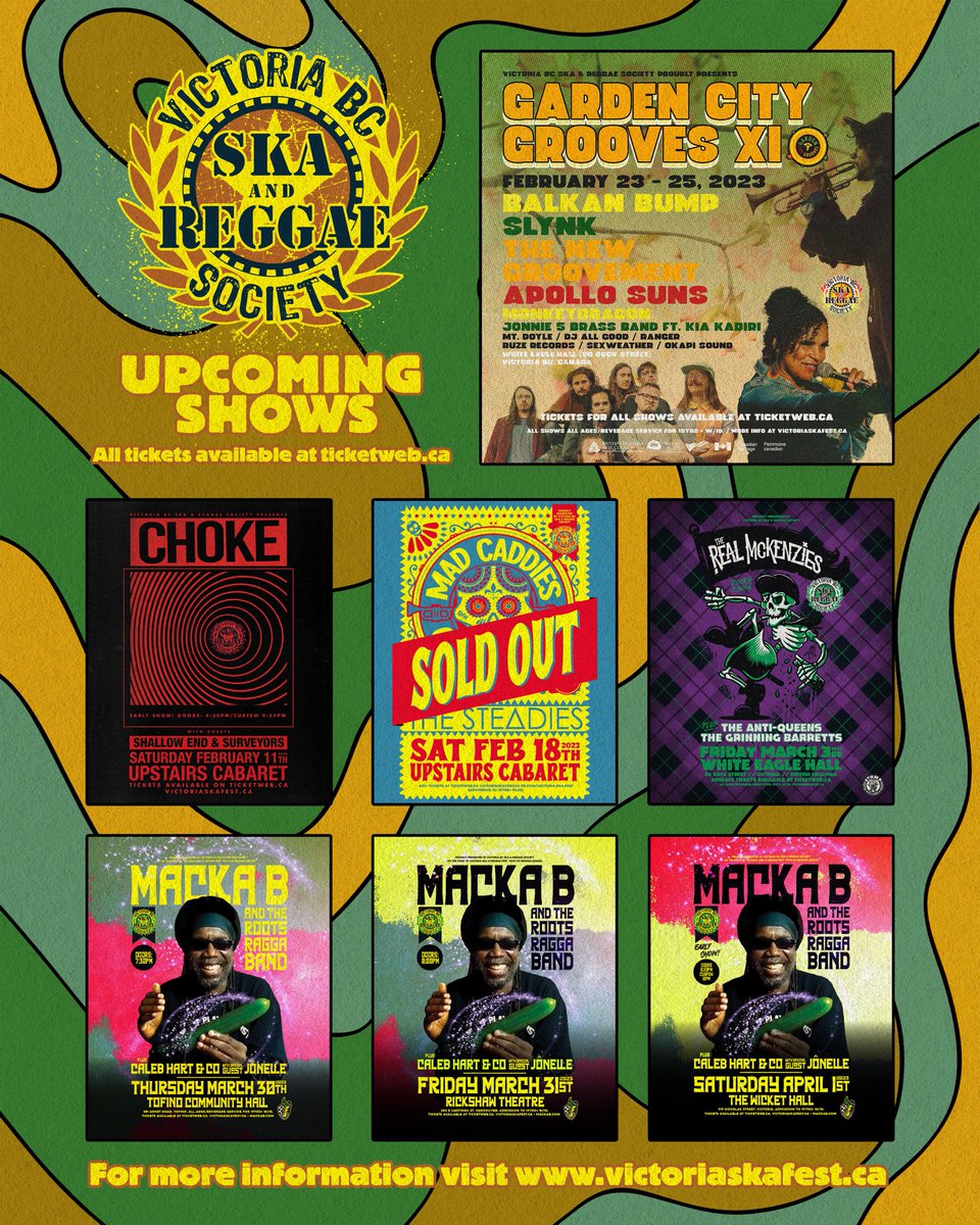 A jam-packed Feb/Mar! You looking for punk? Reggae? Funk? Hip-hop? Jazz? We got you covered! 

Tix for all our shows: bit.ly/3Hx50ag