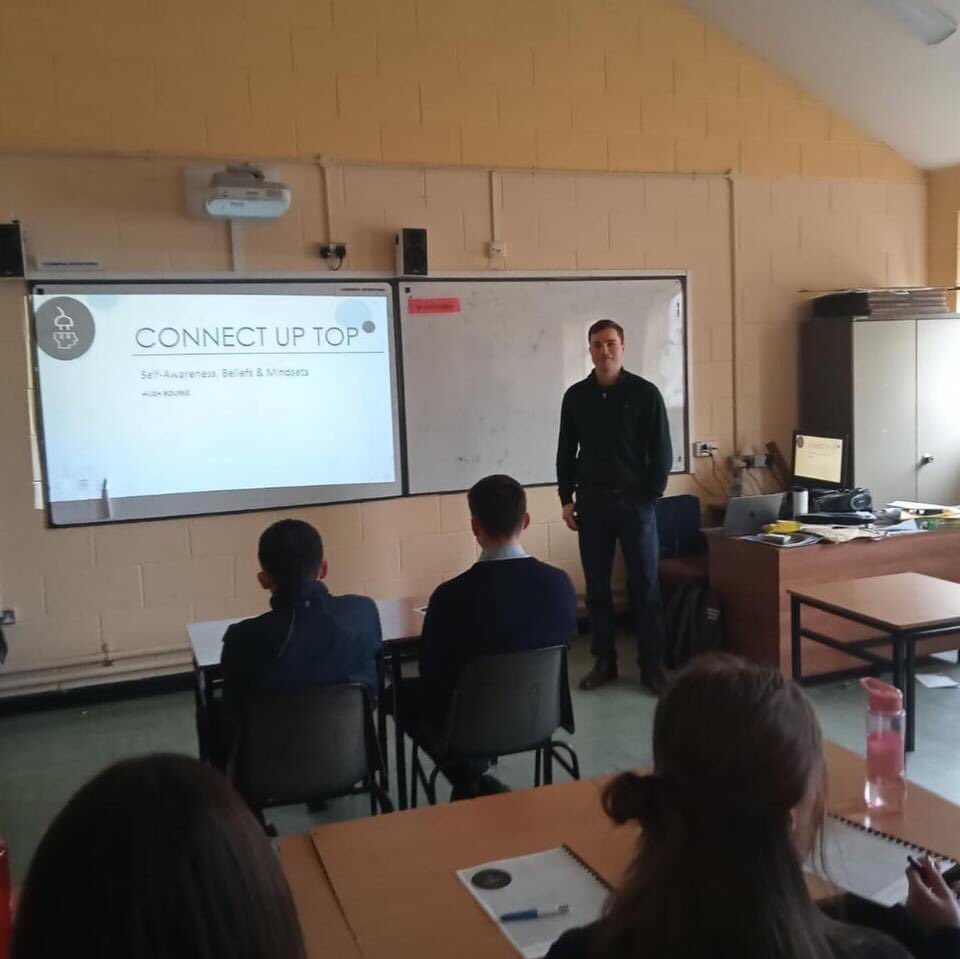 Stjosephscommc1's tweet image. Hugh Bourke, Connect Up Top, met Fifth Year Students for a workshop Self-Awareness and Well-Being. This educational programme helps develop students knowledge in self-awareness and mental well-being An invaluable experience for our students! #ethos #wellbeing #studentdevelopment