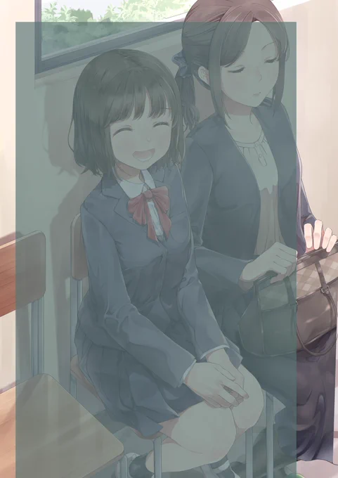 この前あげたイラスト、本当はもっと外側まで描いてた。バッグとかもせっかく描いたので見て… 