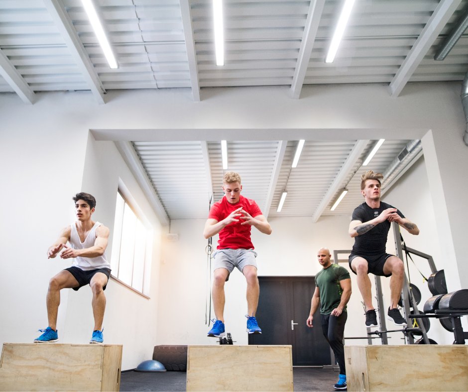 Ever tried #Plyometric exercises?
They usually involve jumping, bounding, and hopping movements, with the goal of rapidly stretching and contracting the muscles to improve the stretch-shortening cycle and increase muscle power. 
They're hard work at first, but get great #Results.