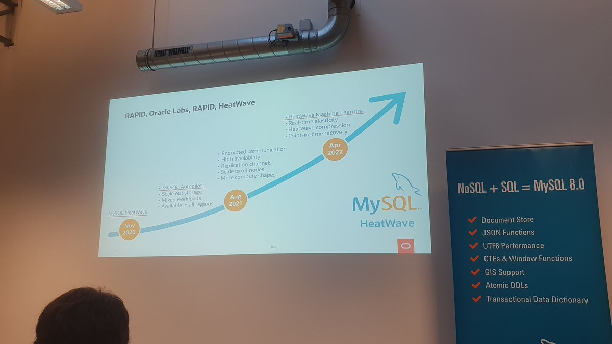 Great to be at a #MySQLDay after some time now and discuss #MySQL topics again with peers. Talks from different people (and colleagues) providing insights into the current MySQL landscape.
