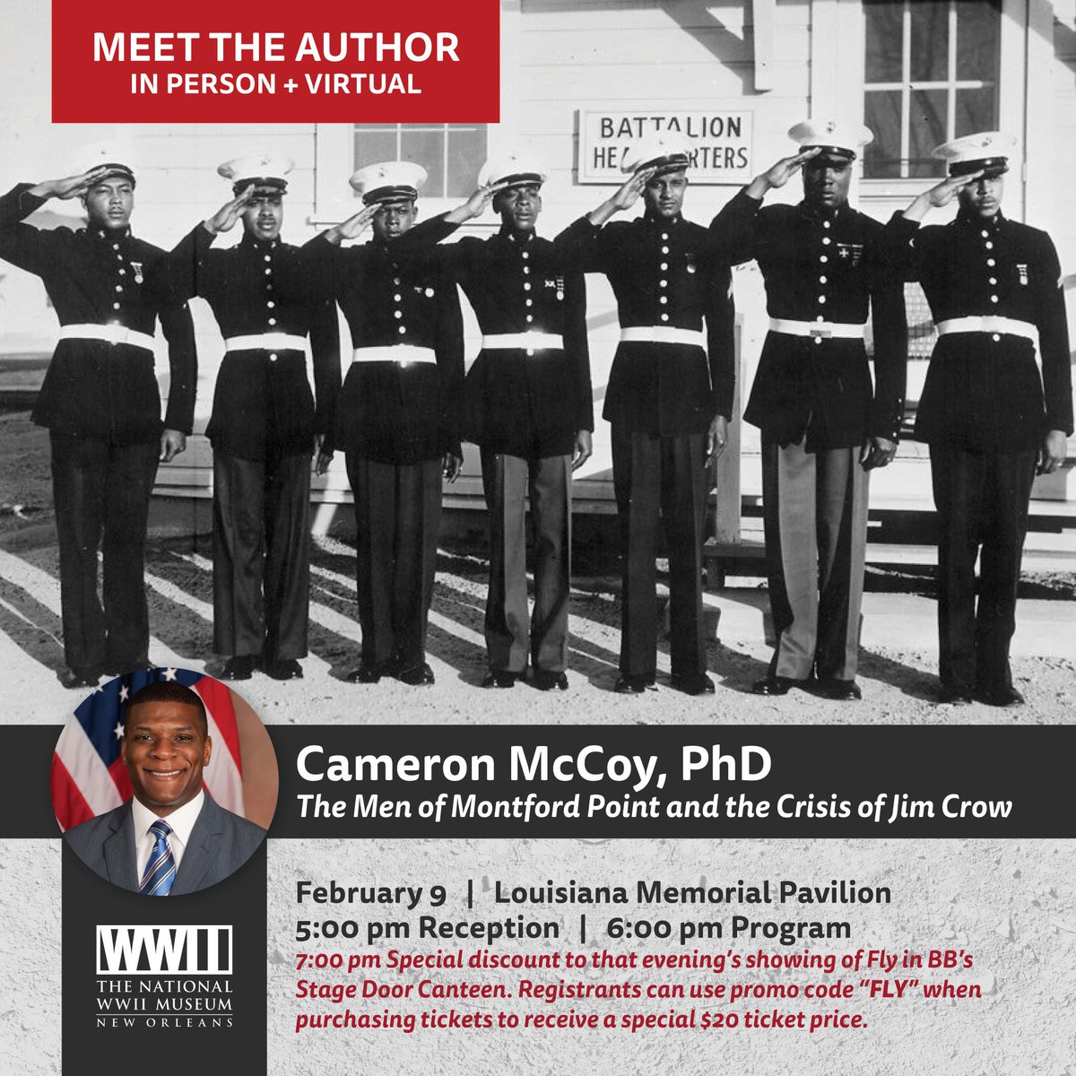 Join us, in-person or virtually, on February 9 for a discussion between two Marines who hold PhDs in History, as they discuss an unheralded group of pioneers – the first Black Marines of the US Marine Corps. Learn more and register here: bit.ly/3R5vvHZ