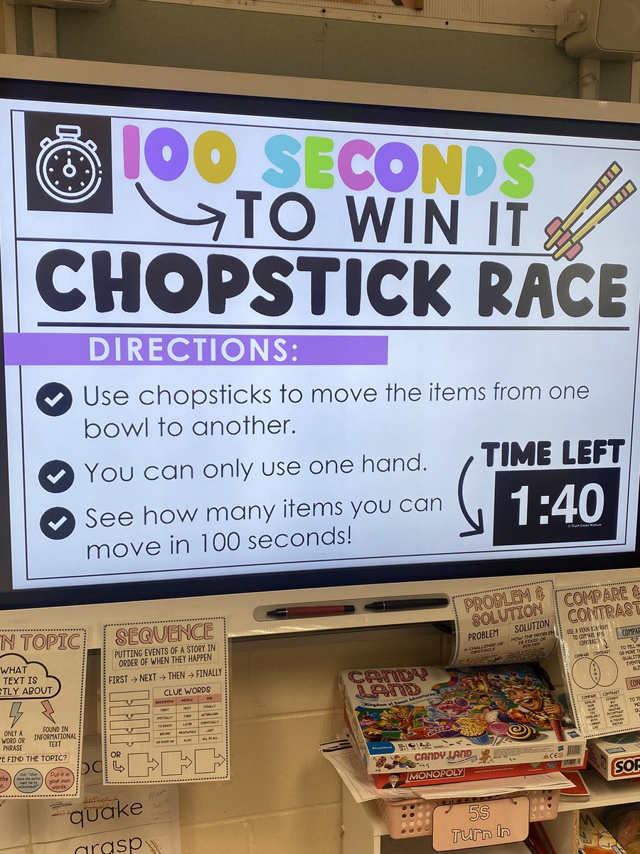 Mrs_Mazzuca's tweet image. Celebrated our 100th day of school today with some 100 seconds to win it mini tournament. #wearechesternj