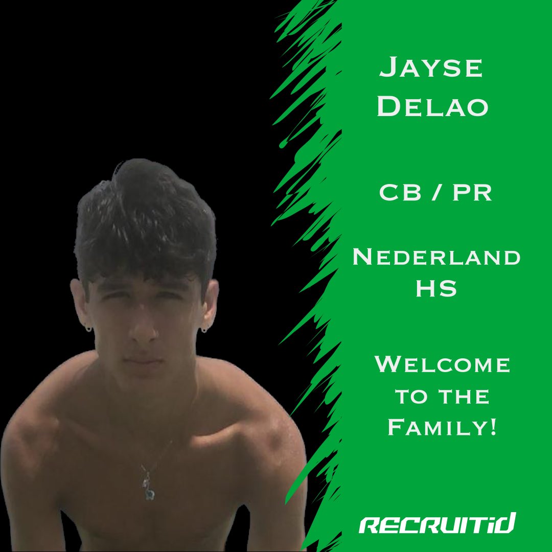 🚨 New Athlete Alert 🚨 

Welcome Jayse Delao to the RECRUITid family! 🤝 

<a href="/Nederland_FB/">Nederland Bulldogs Football</a> ⚫️🟡

Please click the link below to visit his athlete profile 👇 

recruitid.net/p/FFx5CdQR/
