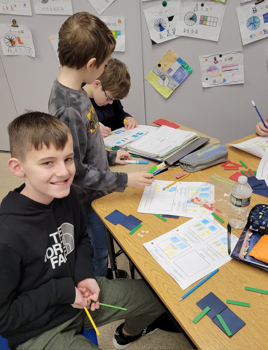 MrsTennaro's tweet photo. Love the a-ha moments when manipulatives are used to discover a new math concept 😍 Ss created their own algebraic expressions with Algebra Tiles and then used their models to figure out how to write equivalent simplified expressions. #ModelingMath #HandsOnLearning  #ThumbsUp https://t.co/Kvrmv5O7kw
