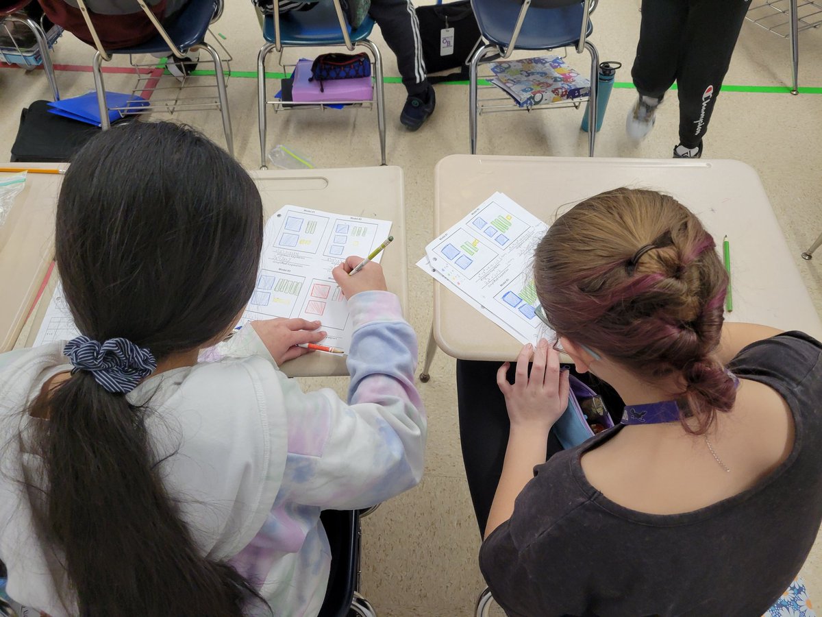 MrsTennaro's tweet photo. Love the a-ha moments when manipulatives are used to discover a new math concept 😍 Ss created their own algebraic expressions with Algebra Tiles and then used their models to figure out how to write equivalent simplified expressions. #ModelingMath #HandsOnLearning  #ThumbsUp https://t.co/Kvrmv5O7kw