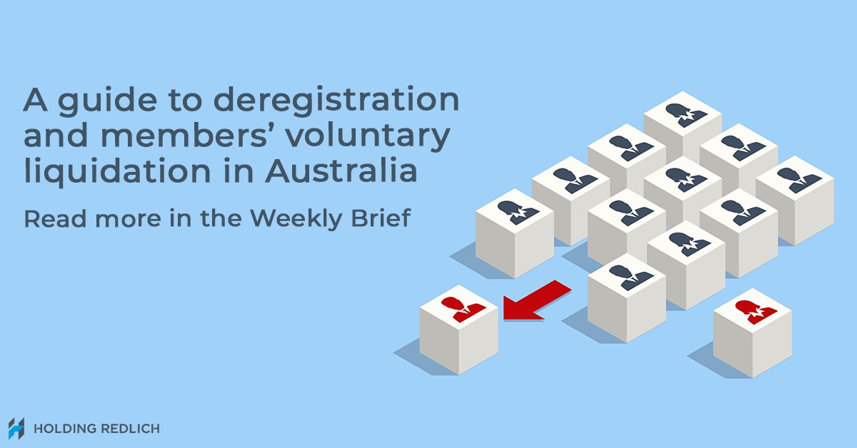 HoldingRedlich's tweet image. If you’re thinking about tidying your #corporatestructure, now is the time to do it. We outline how #solventcompanies can wind up entities they no longer require in this week's #WeeklyBrief here: ow.ly/LXzu50MIvpc

Find out other legal news here: ow.ly/K7sS50MIvvF