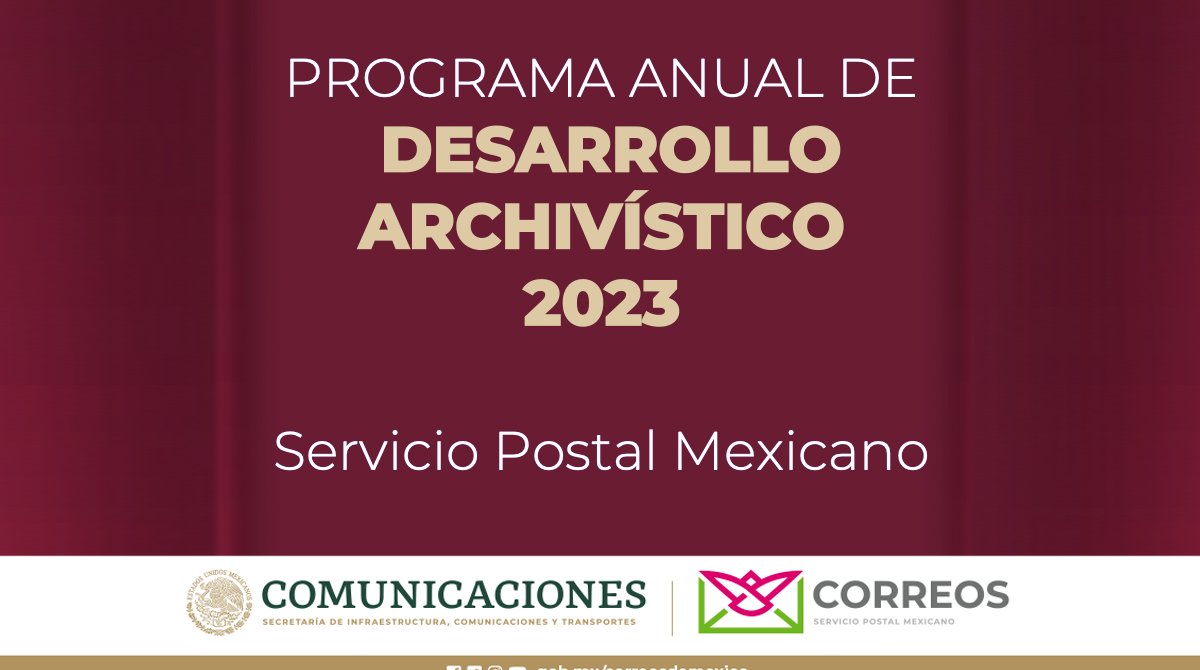 Este año estamos planeando muchas actividades para conseguir la Gestión Documental y Administración de Archivos en SEPOMEX. #PADA2023 Conoce el programa aquí: bit.ly/3kTWcDx