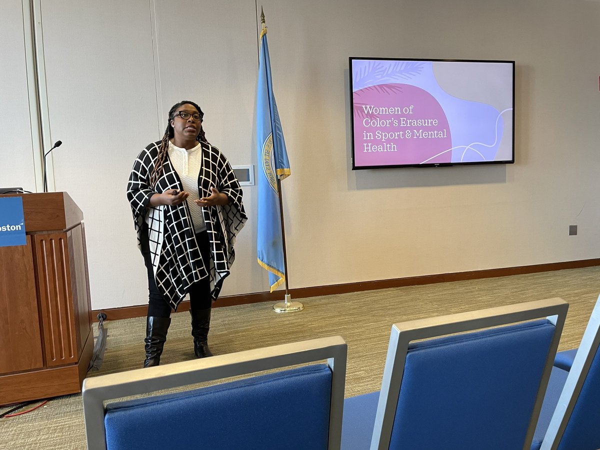 umbslasa's tweet photo. Day Two ✅ This morning students from the SLA program had the opportunity to hear research on women in sport! Our own Dr. Smith, Dr. Hammond-Graf, Dr. Wilkins-Yel, and very special guest Caroline Fitzgerald all gave engaging presentations about their very important research! https://t.co/RbBZ7NtY2f