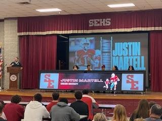 SouthEffingham1's tweet photo. Congratulations to @JustinMartell16  on your signing celebration today with @ConcordFootball ! #SoHamToTheNextLevel https://t.co/cJndh6H8Y5