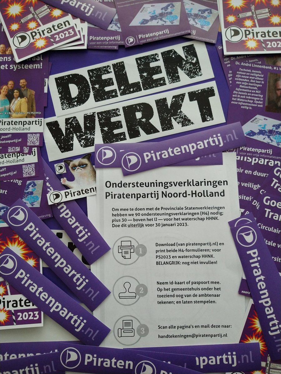 Om mee te doen met de Provinciale Statenverkiezingen zijn in kiesdistrict Haarlem nog een paar ondersteuningsverklaringen nodig.

Dan kan de Piratenpartij meedoen met de komende verkiezingen in Noord-Holland. #PS2023 #StemPiraat
piratenpartij.nl