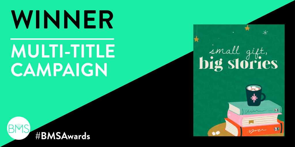 BMSoc's tweet photo. And congratulations to the Winner of the Multi-Title Award: @charleaharrison @elliejmorley @elmubarak and Colin Brush for their creative and strategic ‘Small Gift, Big Smile’ Christmas campaign! @michaeljbooks #BMSAwards https://t.co/dgIaold5SP