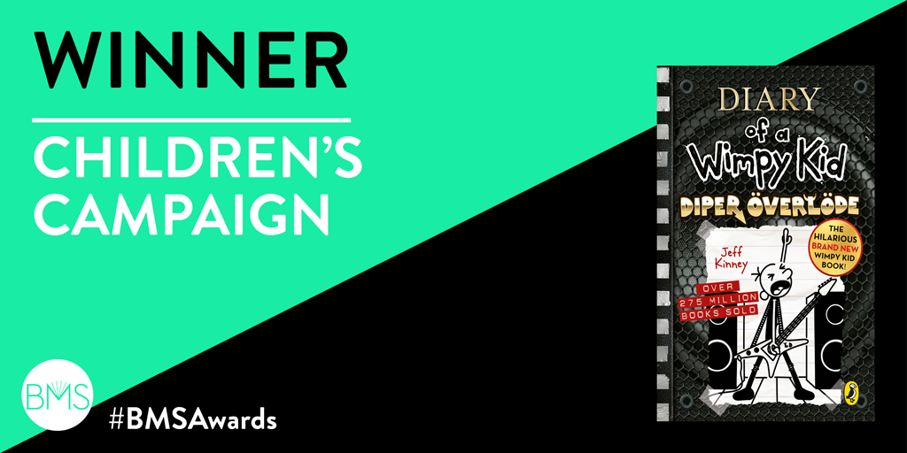 And the Winner of the Children's category is the latest Wimpy Kid story #DiperOverlode
 – huge congratulations to <a href="/JamesMcParland/">James McParland</a> <a href="/PuffinBooks/">PuffinBooks</a> for his wonderfully orchestrated campaign! #BMSAwards