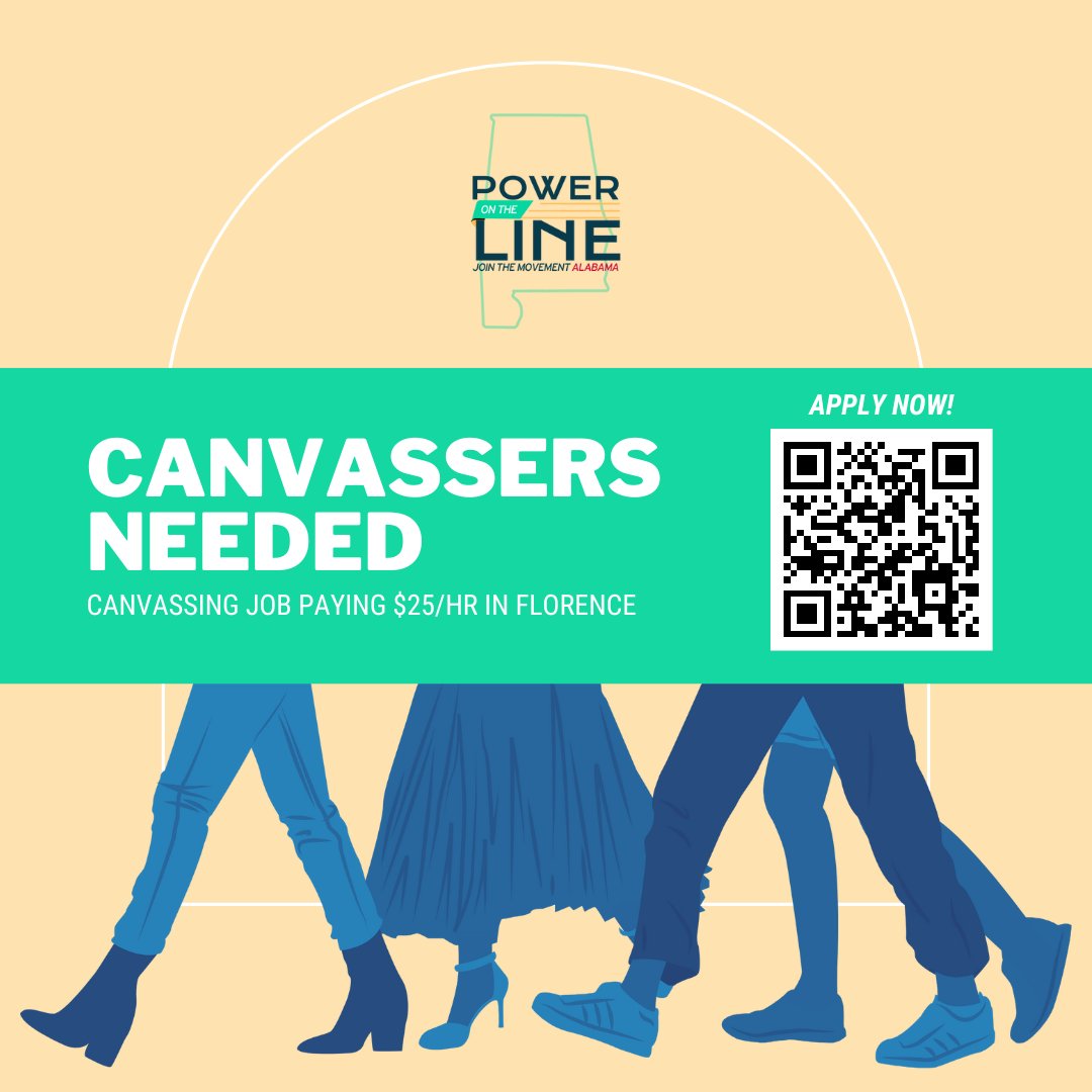 PAID OPPORTUNITY! Help us spread the word about the #PowerOnTheLine movement by signing up to canvass in Florence on February 4. #MilliganVMerrill #SaveTheVRA #FlorenceAlabama 

Go to: signup.com/go/UQfEtFP
