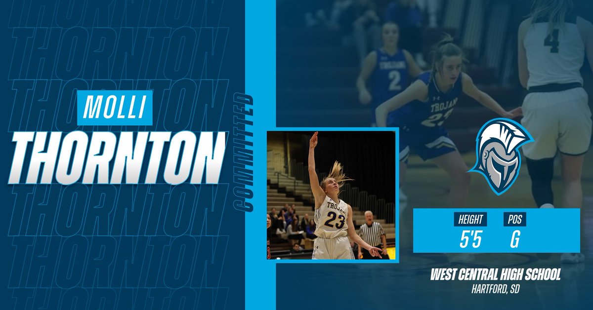 dakotastate_wbb's tweet photo. ✍️We are thrilled to announce the addition of @ThorntonMolli_ to our 2023 Class!!!✍️

🏀Molli is a 5’5 guard from Hartford, SD and will be majoring in Biology.🏀

Welcome to the DSU family, Molli!!!

#Committed #TrojansWBB https://t.co/OPgn65HVTr