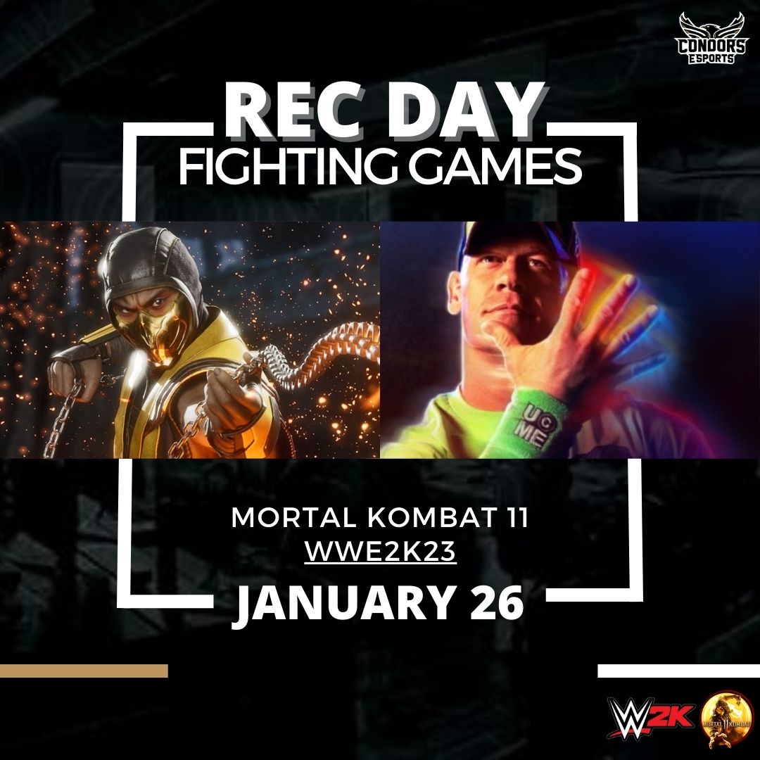 condorsesports's tweet photo. ❄️ After the snow comes a #RecDay!
Calling all #FightingGames lovers. 
We're waiting for you today at the Esports Hub! 

Join us tonight ⬇️:

🗓: Jan 26, 5:00 PM
📍: Esports Hub (Room 2A28) 
✍️: Sign up on campus, or register in advance: https://t.co/OdiRPiHH6k https://t.co/mIOKHr0vRL