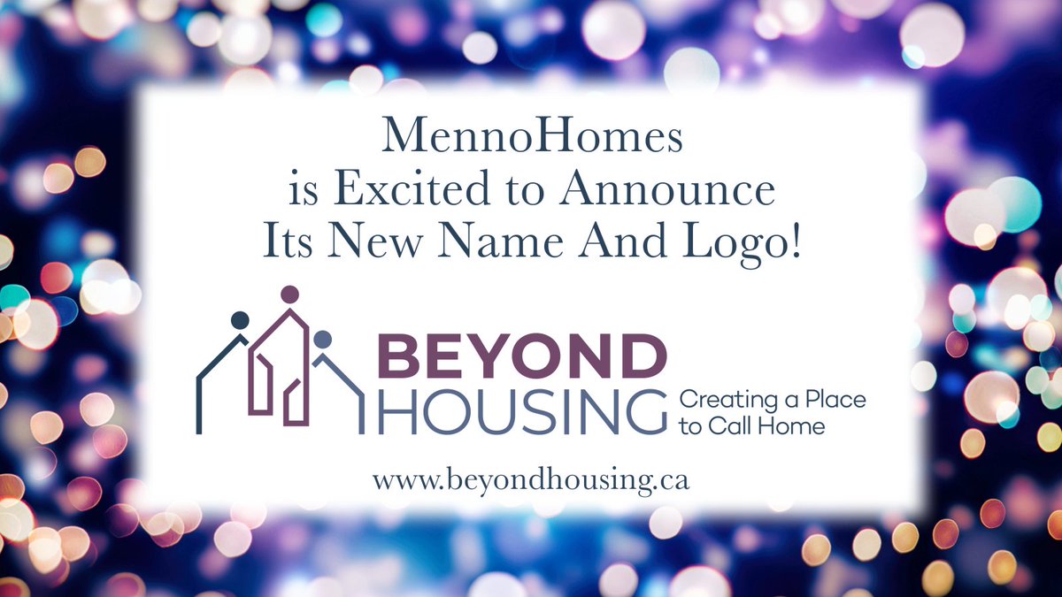 It's official. We've changed our name to Beyond Housing. We're excited to continue creating affordable places to call home in Waterloo Region, and invite you to join us. Please us share this news with a retweet, and be sure to follow our new twitter handle @BeyondHousingWR