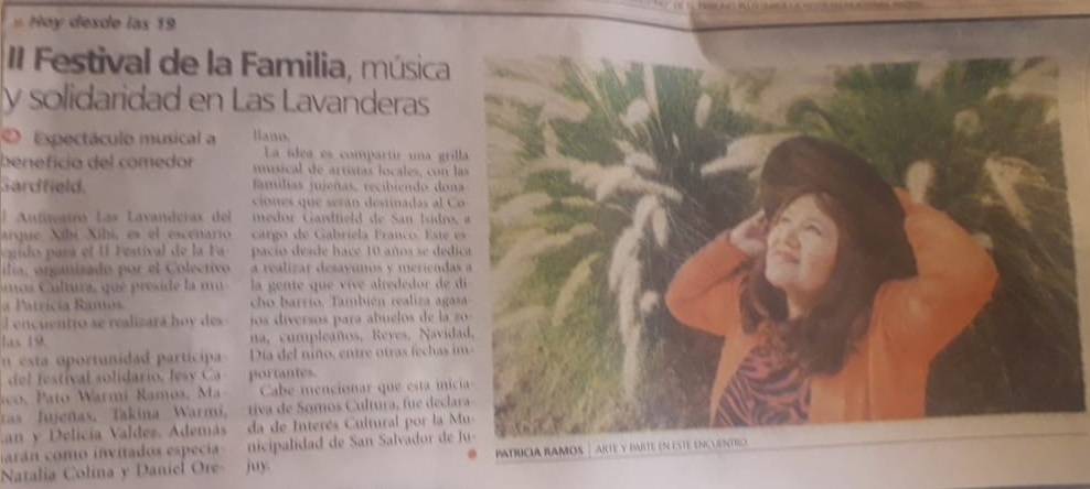 Hooy el II Festival de la Familia!!!  Anfiteatro Las Lavanderas. Jueves 26  a las 19:00 hs.

Gracias a todos los medios que publicaron!! Perdón si se me pasa alguno! :P  #jujuyalmomento, #JulioCerrizuela #ElMatutino 
#DiarioTribuno #ClickJujuy 

Gracias!