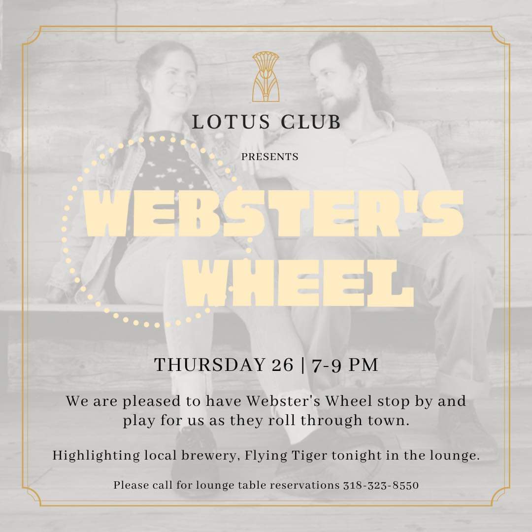 Spontaneous booking at Lotus Club tonight in Monroe, LA! It's two for one burger night which will pair nicely with tight harmonies and original music. Big thanks to Ron at Blaylock Photography for hookin it up.

(reservation required) 
Call 318-323-8550 for reservation