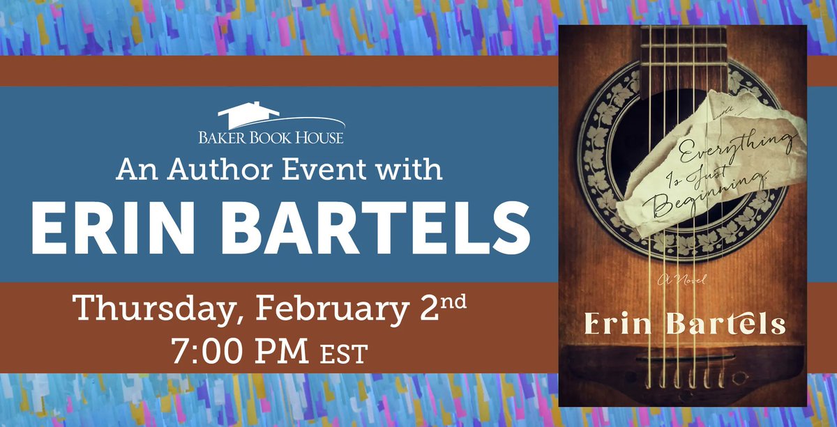 bakerbookstore's tweet photo. Join us for an in-store event to meet Erin Bartels and talk about her new book, Everything Is Just Beginning! This event will also be streamed to our main Facebook page when it takes place on Thurs, Feb 2 at 7PM EST.
Find out more and claim your tickets: https://t.co/8qm0gonOpS https://t.co/CxvMzh4Ha6